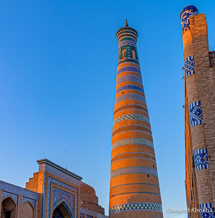 Islam Khodja Minaret at Sunrise, Khiva, Uzbekistan