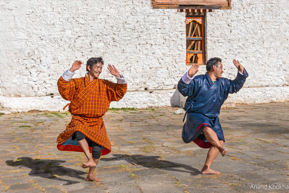 Rehersal for Tschechu Paro Dzong