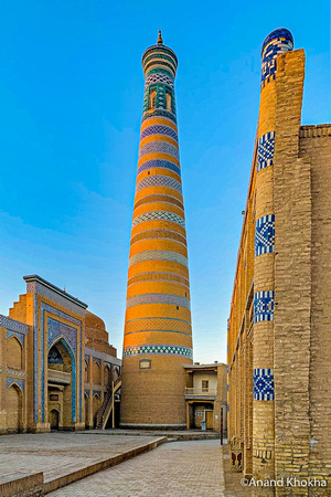 Islam Khodja Minaret at Sunrise, Khiva, Uzbekistan