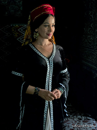 Portrait of Traditional Uzbek dancer, Khiva, Uzbekistan