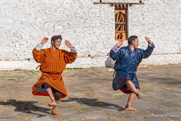 Rehersal for Tschechu Paro Dzong