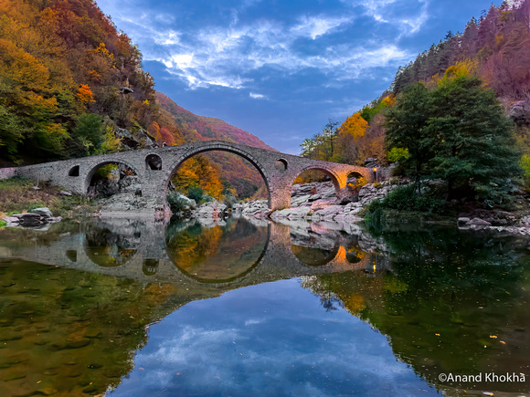Devil"s Bridge across Arda River