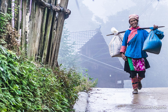 Going to work--Diong Miao Tribal Woman