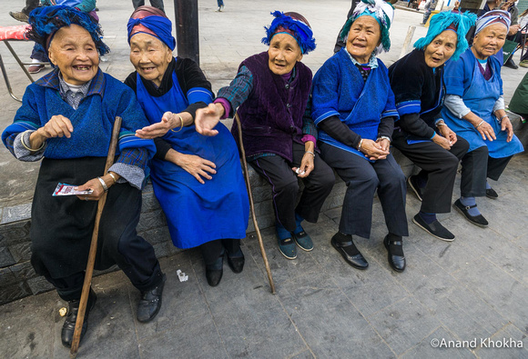 Ladies in Blue--Black Miao Tribe