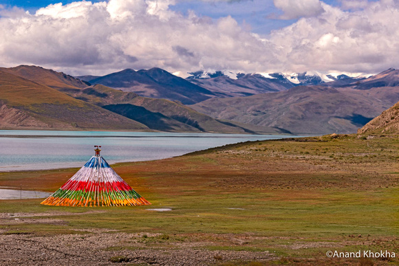 Prayer Flags, Yomdrok Lake, Tibet