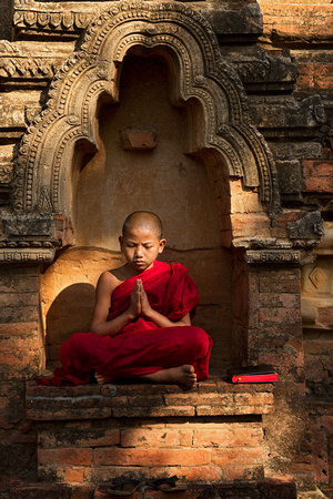 In Prayer, Bagan, Burma