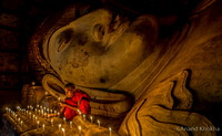 Lighting Candles, Bagan, Burma