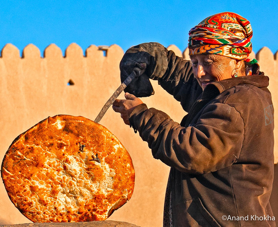 Fresh Bread from Communal Brick Oven, Khiva, Uzbekistan