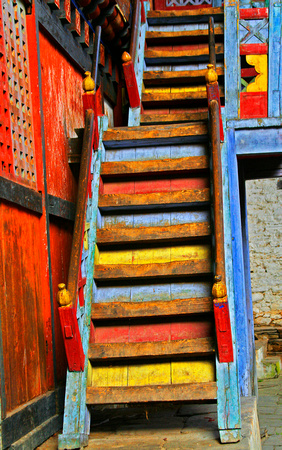 Monastery Stairs, Bhutan