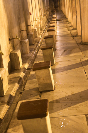 Cleansing water taps at a Mosque, istanbul